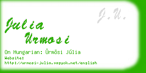 julia urmosi business card