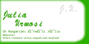 julia urmosi business card